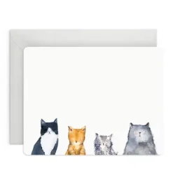 Janie and Jack Stationery-Cat's Meow Flat Notes multi