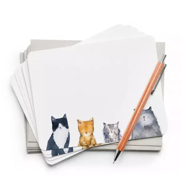 Janie and Jack Stationery-Cat's Meow Flat Notes multi