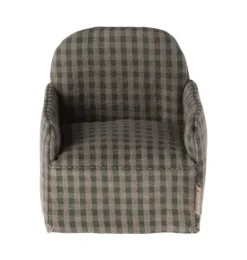Janie and Jack Dolls-Chair, Mouse - green checker