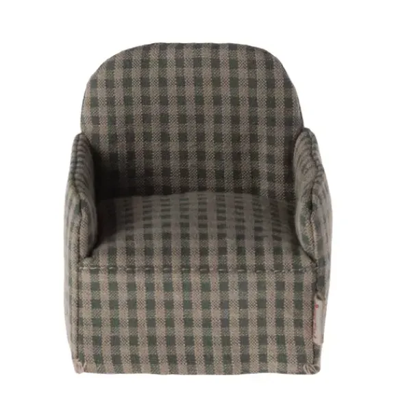 Janie and Jack Dolls-Chair, Mouse - green checker