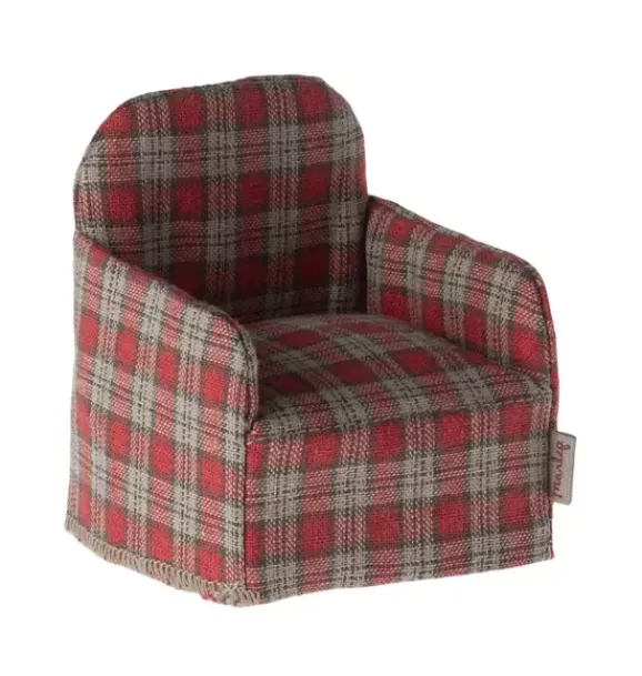 Janie and Jack Dolls-Chair, Mouse - red checker