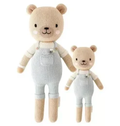 Janie and Jack Stuffed Animals-Charlie the honey bear light/pastel blue
