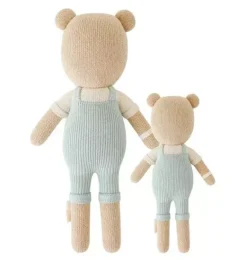 Janie and Jack Stuffed Animals-Charlie the honey bear light/pastel blue