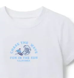 Janie and Jack Tees-Chase The Wave Tee white