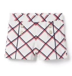 Janie and Jack Skirts & Shorts-Checked Canvas Short jet ivory check