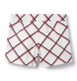 Janie and Jack Skirts & Shorts-Checked Canvas Short jet ivory check
