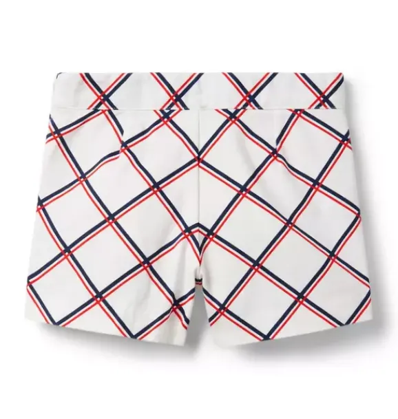 Janie and Jack Skirts & Shorts-Checked Canvas Short jet ivory check