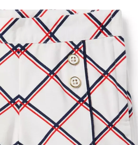 Janie and Jack Skirts & Shorts-Checked Canvas Short jet ivory check