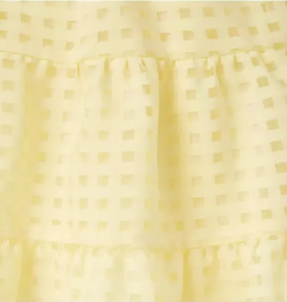 Janie and Jack Dresses-Checked Organza Dress buttermilk check