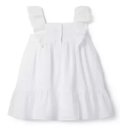 Janie and Jack Dresses-Checked Ruffle Dress white check