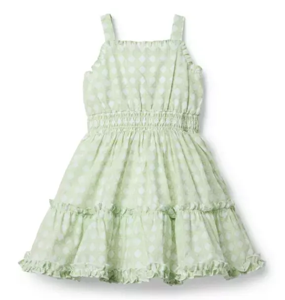 Janie and Jack Dresses-Checked Ruffle Dress green fields check