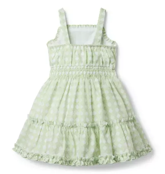 Janie and Jack Dresses-Checked Ruffle Dress green fields check