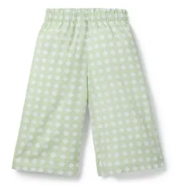 Janie and Jack Pants|Matching Sets-Checked Wide Leg Pant green fields check