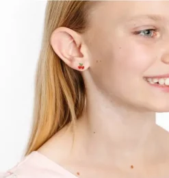Janie and Jack Kids Accessories|Jewelry-Cherries Stud Earrings red