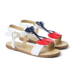 Janie and Jack Accessories|Shoes-Cherry Sandal white