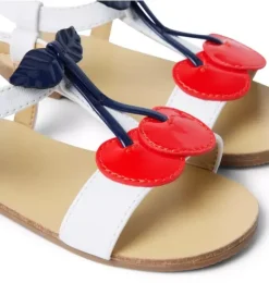 Janie and Jack Accessories|Shoes-Cherry Sandal white