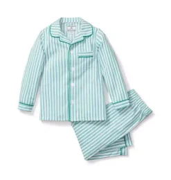 Janie and Jack Kids Pajamas|Family Matching Pajamas-Children's Pajama Set in emerald ticking