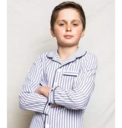 Janie and Jack Kids Pajamas|Family Matching Pajamas-Children's Pajama Set in navy french ticking