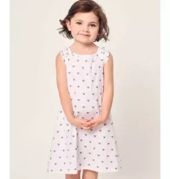 Janie and Jack Kids Pajamas|Petite Plume-Children's Twill Amelie Nightgown in Buzzing Bees white