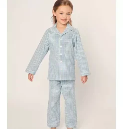 Janie and Jack Kids Pajamas|Petite Plume-Childrens Twill Pajama in spring gingham