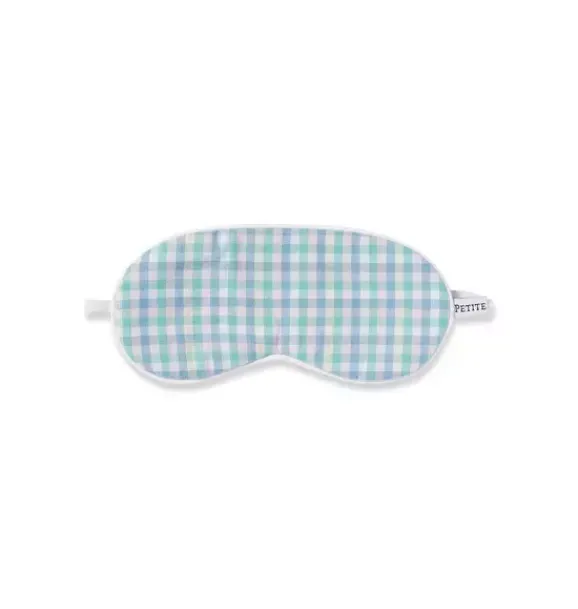 Janie and Jack Kids Accessories|Petite Plume-Childrens Twill Sleep Mask in spring gingham