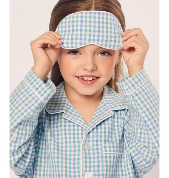 Janie and Jack Kids Accessories|Petite Plume-Childrens Twill Sleep Mask in spring gingham