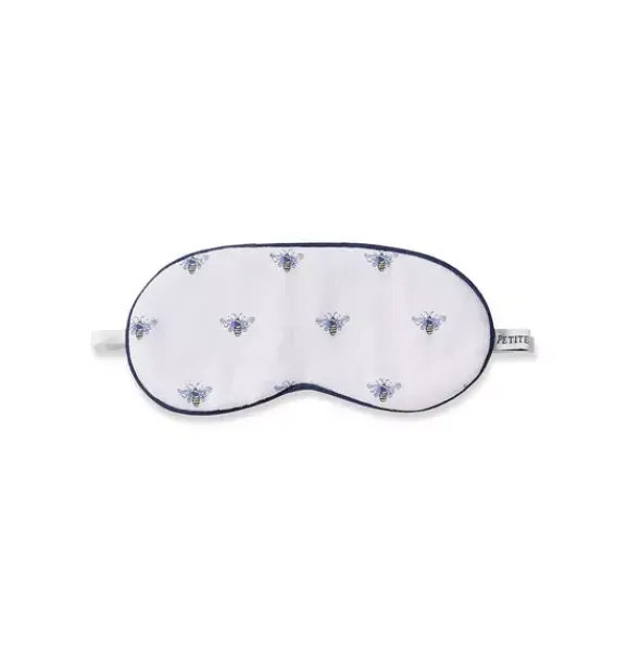 Janie and Jack Kids Accessories|Petite Plume-Children's Twill Sleep Mask in Buzzing Bees white