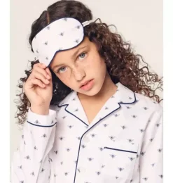 Janie and Jack Kids Accessories|Petite Plume-Children's Twill Sleep Mask in Buzzing Bees white