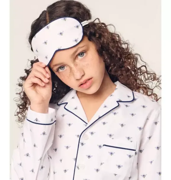 Janie and Jack Kids Accessories|Petite Plume-Children's Twill Sleep Mask in Buzzing Bees white