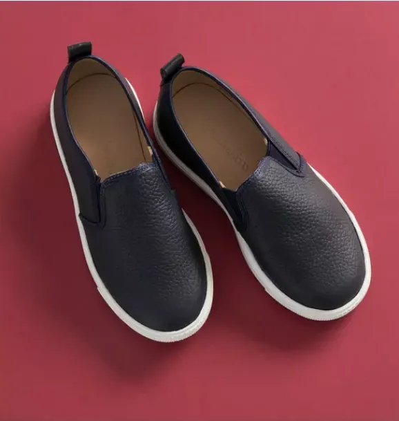 Janie and Jack Kids Shoes|Shoes-Classic Slip-On Textured blue