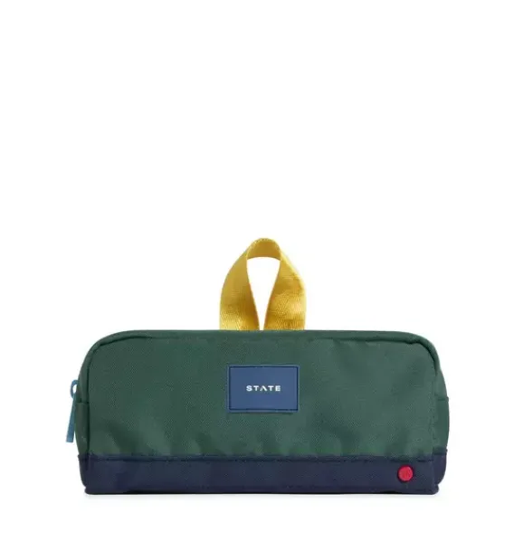 Janie and Jack Kids Accessories-Clinton Pencil Case green/navy