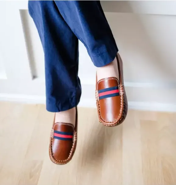 Janie and Jack Shoes|Kids Shoes-Club Loafer Brown natural