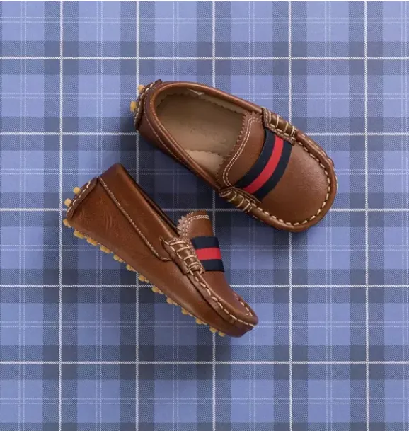 Janie and Jack Kids Shoes|Shoes-Club Loafer Toddler Brown natural