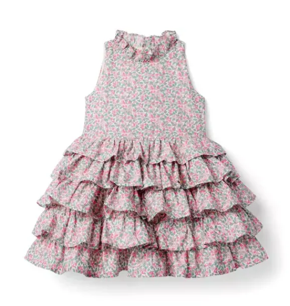 Janie and Jack Dresses-Colleen's Orchard Dress Made With Liberty Fabric white colleen's orchard print