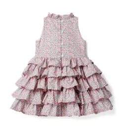 Janie and Jack Dresses-Colleen's Orchard Dress Made With Liberty Fabric white colleen's orchard print