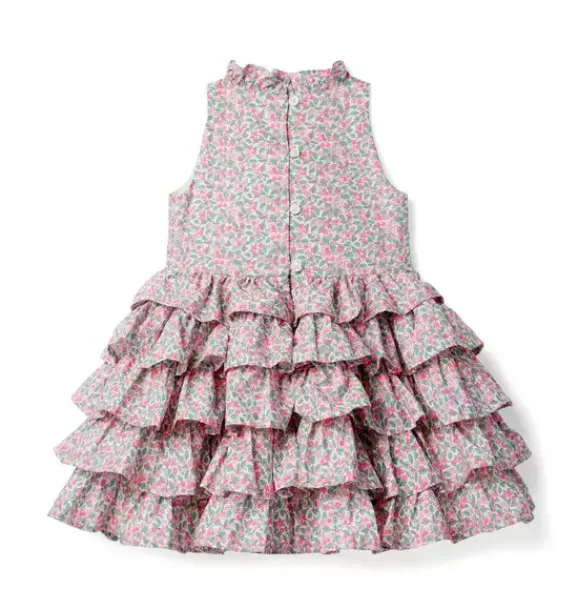 Janie and Jack Dresses-Colleen's Orchard Dress Made With Liberty Fabric white colleen's orchard print