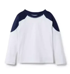 Janie and Jack Rash Guards|Swim-Colorblock Rash Guard white
