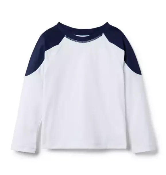 Janie and Jack Rash Guards|Swim-Colorblock Rash Guard white