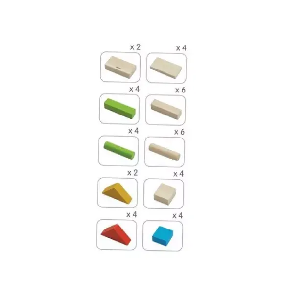 Janie and Jack Development Toys-COLORFUL 40 UNIT BLOCKS multi