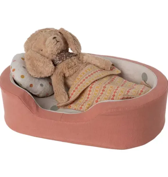 Janie and Jack Stuffed Animals-Cosy Basket, Medium - coral