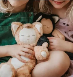 Janie and Jack Stuffed Animals-Cozy Dinkums - Tabby Cat - Jinx honey