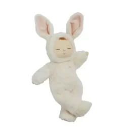 Janie and Jack Stuffed Animals-Cozy Dinkums Bunny Moppet white