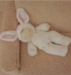 Janie and Jack Stuffed Animals-Cozy Dinkums Bunny Moppet white