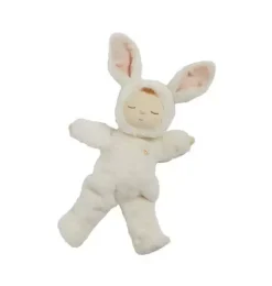 Janie and Jack Stuffed Animals-Cozy Dinkums Bunny Moppet white