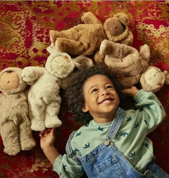 Janie and Jack Stuffed Animals-Cozy Dinkums Mousy Pickle brown