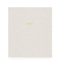 Janie and Jack Desk Accessories-Baby Book cream and black pindot