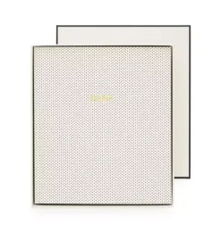 Janie and Jack Desk Accessories-Baby Book cream and black pindot