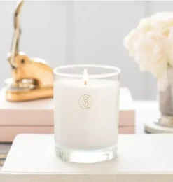 Janie and Jack Desk Accessories-Signature Candle crisp white linen
