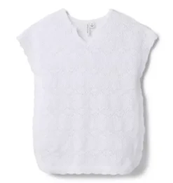 Janie and Jack Accessories|Girl-Crochet Swim Cover-Up jet ivory