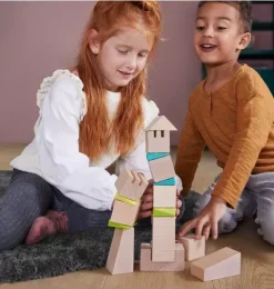 Janie and Jack Development Toys-Crooked Towers Wooden Blocks multi-color